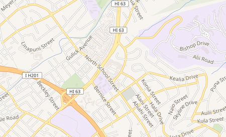 map of 1620 N School St # G1A Honolulu, HI 96817