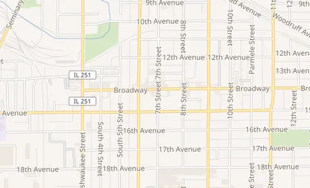 map of 1027 Broadway Rockford, IL 61104