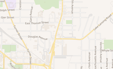 map of 2102 N Larch St Lansing, MI 48906