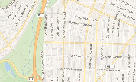 map of 719 Burke Ave # B Bronx, NY 10467