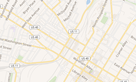 map of 134 N Burhans Blvd Hagerstown, MD 21740