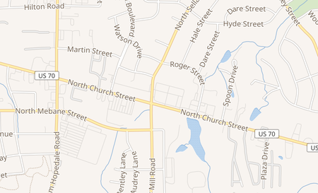 map of 2214 N. Church St. Ste A Burlington, NC 27217