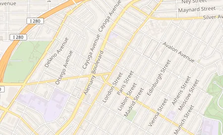 map of 4620 Mission Street San Francisco, CA 94112