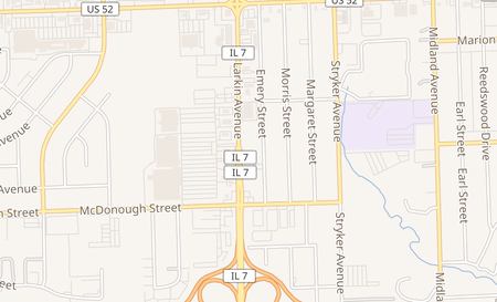 map of 228 S Larkin Joliet, IL 60436