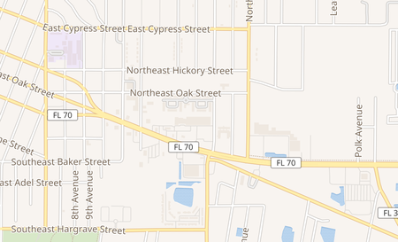 map of 1303-A East Oak St Arcadia, FL 34266
