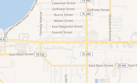map of 2436 US Highway 92 East Lakeland, FL 33801