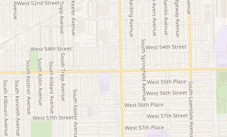 map of 4012 W 55th St Chicago, IL 60632