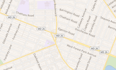map of 3832B Liberty Heights Avenue Baltimore, MD 21215