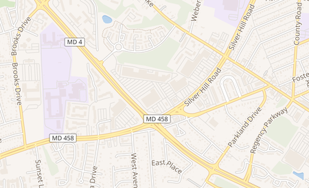 map of 5750 Silver Hill Rd District Heights, MD 20747