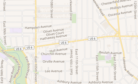 map of 10933 Superior Ave Unit B Cleveland, OH 44106