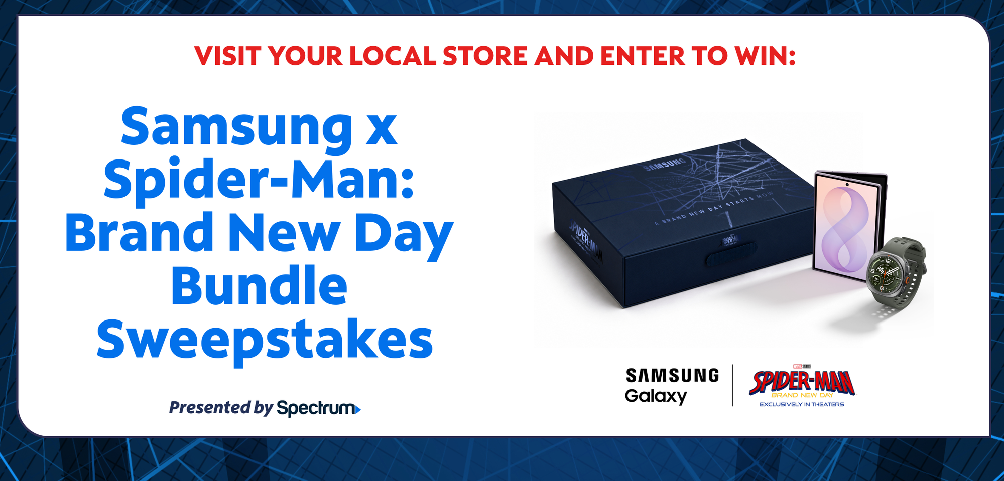 Spiderman SWeepstakes Banner