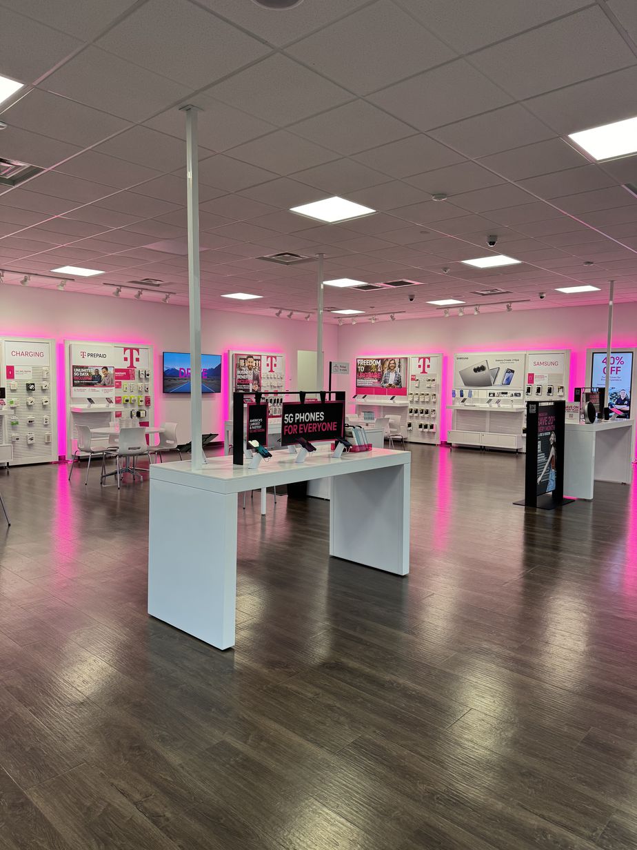 Interior photo of T-Mobile Store at The Shops at Levelland, Levelland, TX