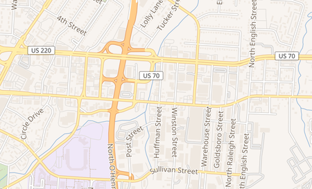 map of 1611 E. Bessemer Ave Greensboro, NC 27405