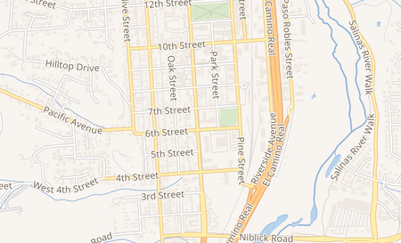 map of 701 6th Street Paso Robles, CA 93446