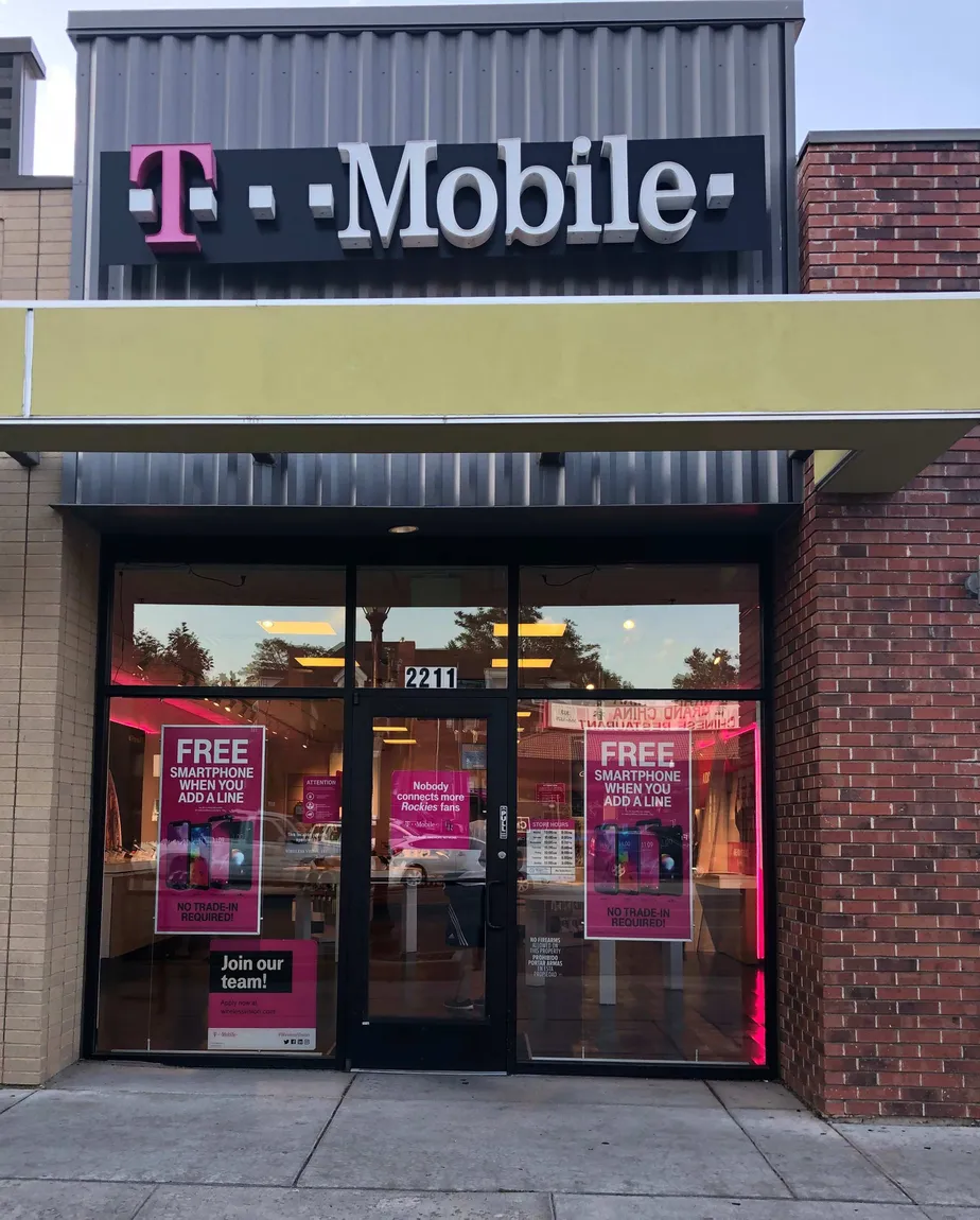 Exterior photo of T-Mobile store at Colfax & Gaylord 3, Denver, CO