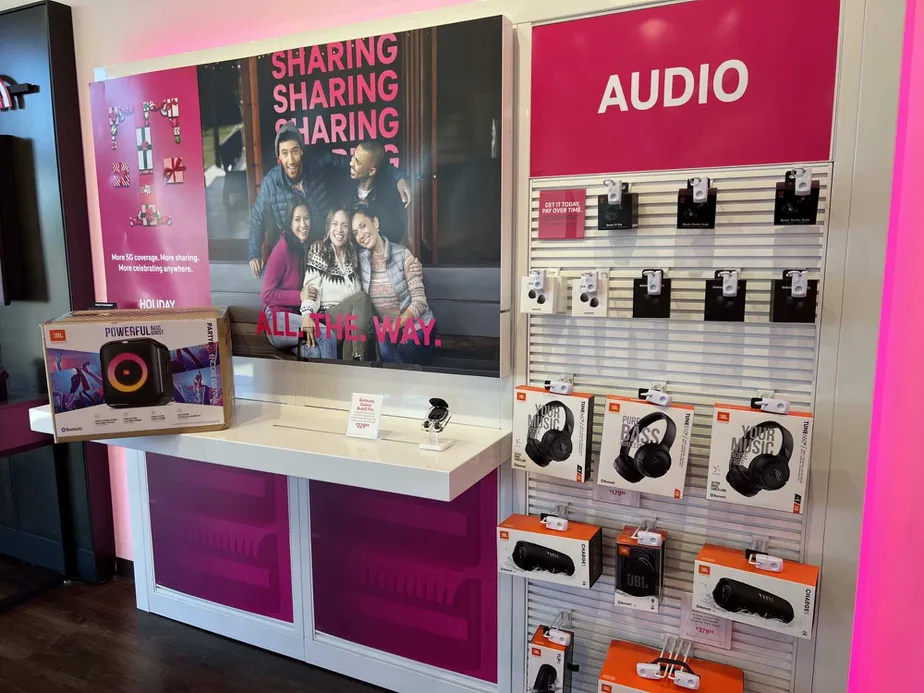 Interior photo of T-Mobile Store at W Jesse James Rd & Corum Rd, Excelsior Springs, MO