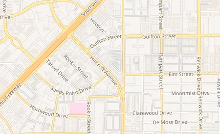 map of 6405 Hillcroft St Houston, TX 77081