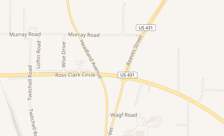 map of 2185 Reeves Street Dothan, AL 36303