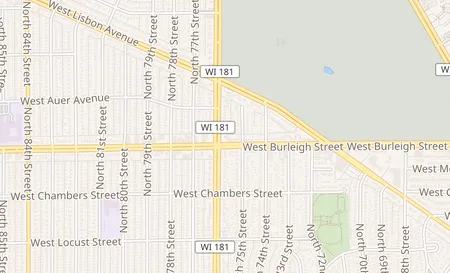 map of 7530 W Burleigh Street Milwaukee, WI 53210