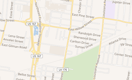 map of 1213 Moss St. Lafayette, LA 70501