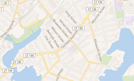 map of 2852 Fairfield Ave Bridgeport, CT 06605