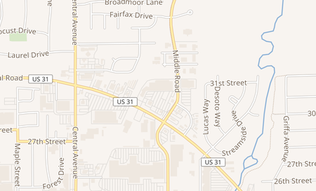 map of 2985 N National Rd Columbus, IN 47201