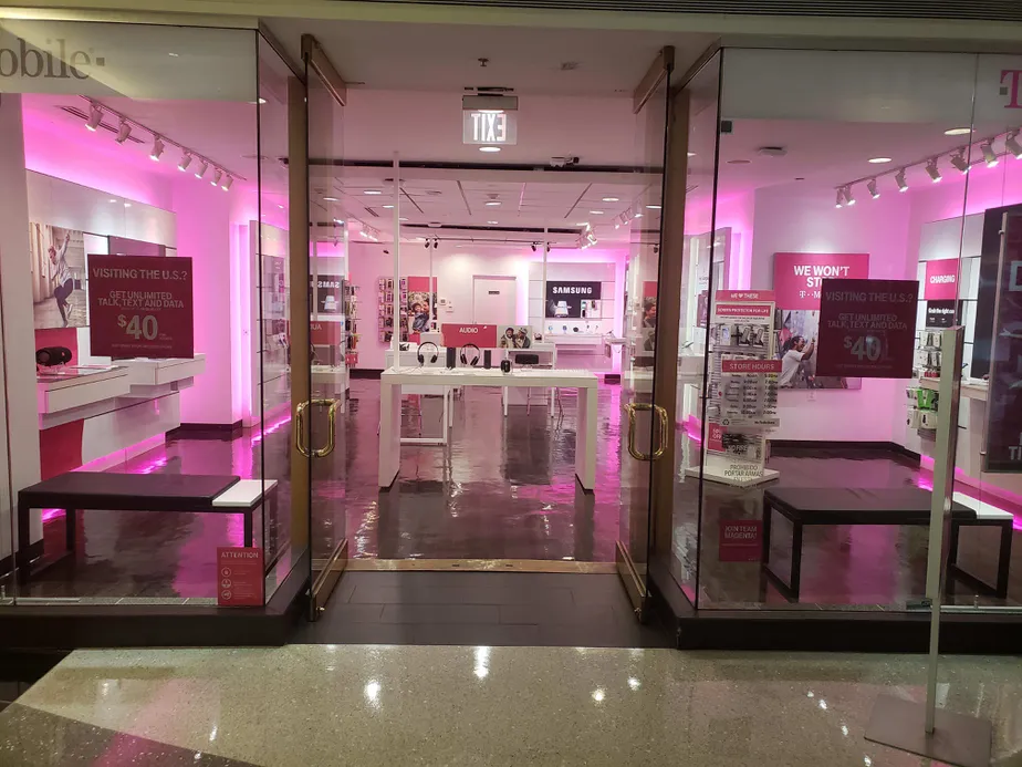Exterior photo of T-Mobile store at Chevy Chase Pavillion, Washington, DC