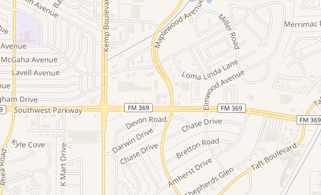 map of 2708 Southwest Pkwy Ste 168B Wichita Falls, TX 76308