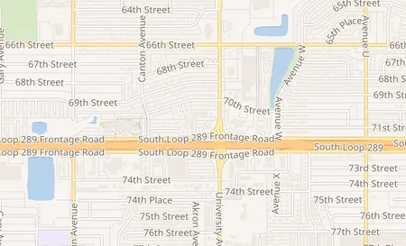 map of 7006 University Ave Lubbock, TX 79413