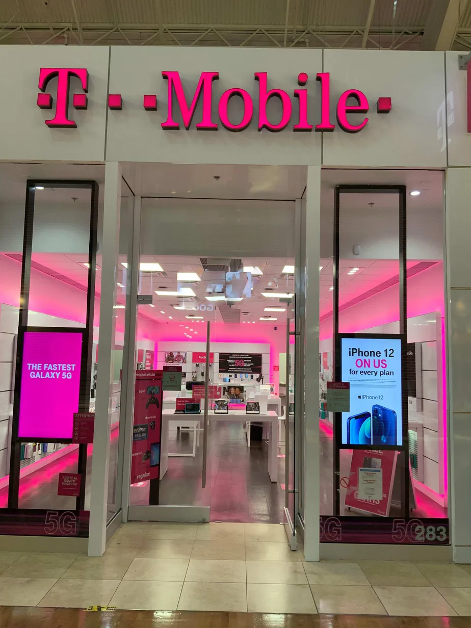 Exterior photo of T-Mobile store at Sawgrass Mills 6, Sunrise, FL