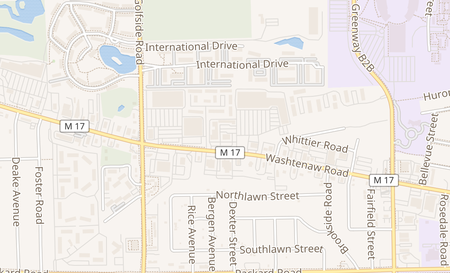 map of 2872A Washtenaw Ypsilanti, MI 48197