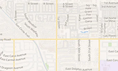 map of 361 S Lindsay Rd Mesa, AZ 85204
