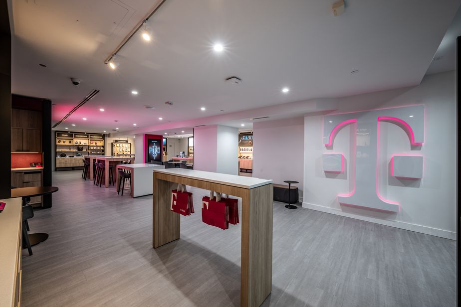 Interior photo of T-Mobile Store at 6th & Pine, Seattle, WA