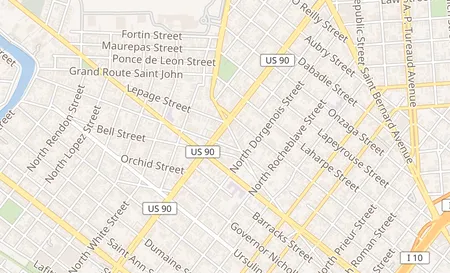 map of 1452 N. Broad St. Ste B New Orleans, LA 70119