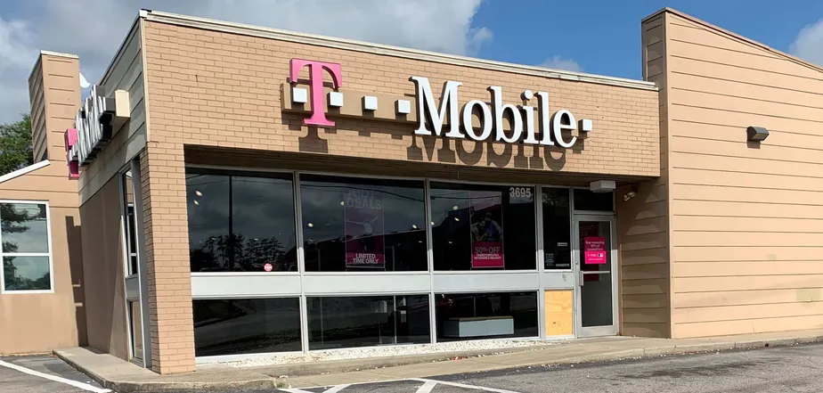 Exterior photo of T-Mobile store at New Bern Ave & Trawick Rd, Raleigh, NC