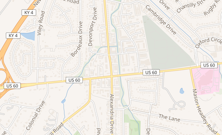 map of 1493 Alexandria Dr Lexington, KY 40504