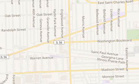 map of 558 N Mannheim Rd Hillside, IL 60162