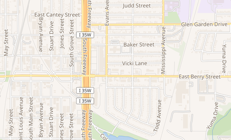 map of 913 E Berry Ft Worth, TX 76110