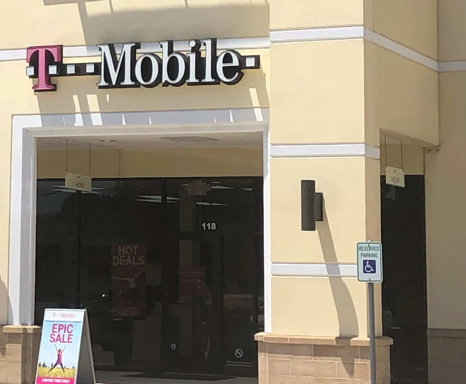 Exterior photo of T-Mobile store at Highway 105 & Tejas Blvd, Montgomery, TX