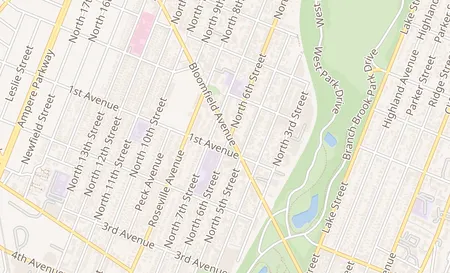 map of 382 Bloomfield Ave Newark, NJ 07107
