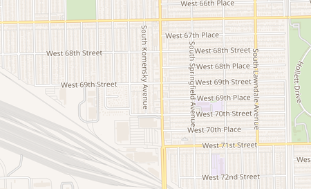 map of 6922 S. Pulaski Chicago, IL 60629