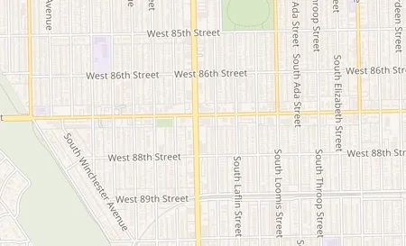 map of 8703 S Ashland Ave Chicago, IL 60620