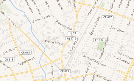 map of 408 North Broad Street Elizabeth, NJ 07208