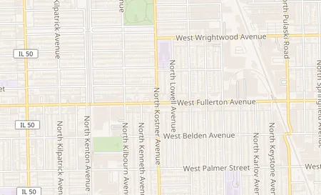 map of 4354 W Fullerton Ave Chicago, IL 60639