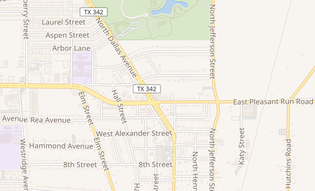 map of 1312 N Dallas Ave Lancaster, TX 75134