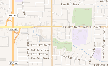 map of 3115 S Garnett Rd Tulsa, OK 74146