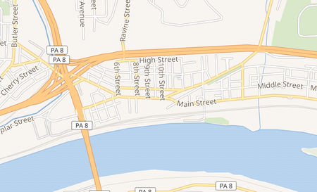 map of 920 Main Street Pittsburgh, PA 15215
