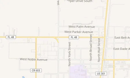 map of 407 W Belt Ave Bushnell, FL 33513