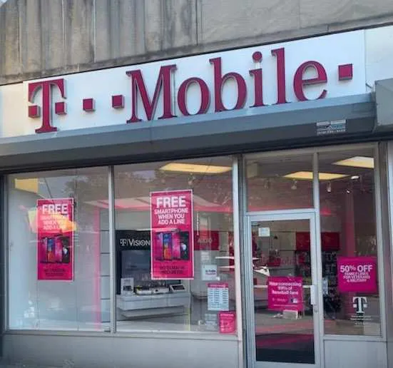 Exterior photo of T-Mobile store at Hugh J Grant Circle & Metropolitan Ave, Bronx, NY