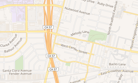 map of 626 W. Chapman Ave #B Placentia, CA 92870